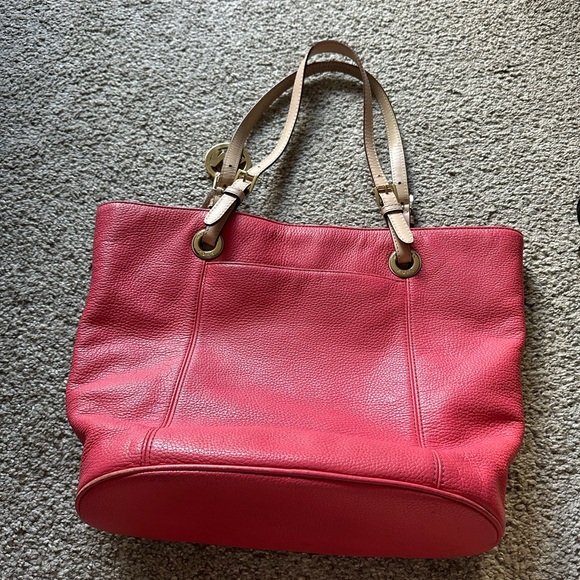 Michael Kors Raspberry Leather Tote - Picture 2 of 5